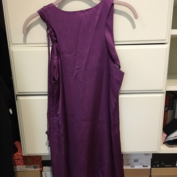 Madison Marcus Purple Silk Mini Racerback Dress Size: Small - Picture 3 of 4
